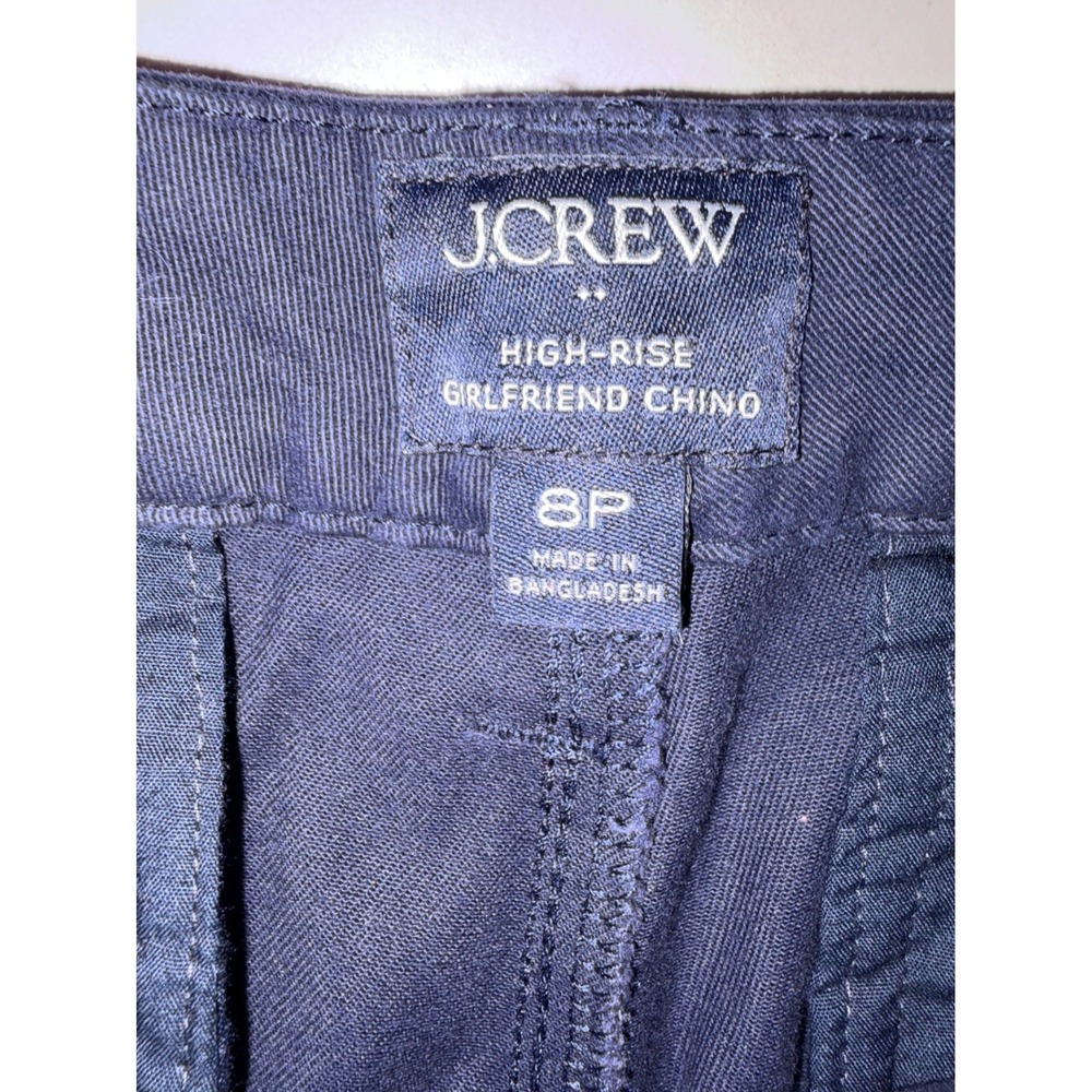 J.Crew Girlfriend Chino 8P Navy Blue, Trousers, Petite, Office, Work, Preppy - Picture 3 of 5